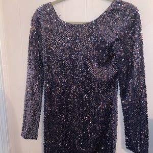 Silver Sequin Dress Motel Rocks